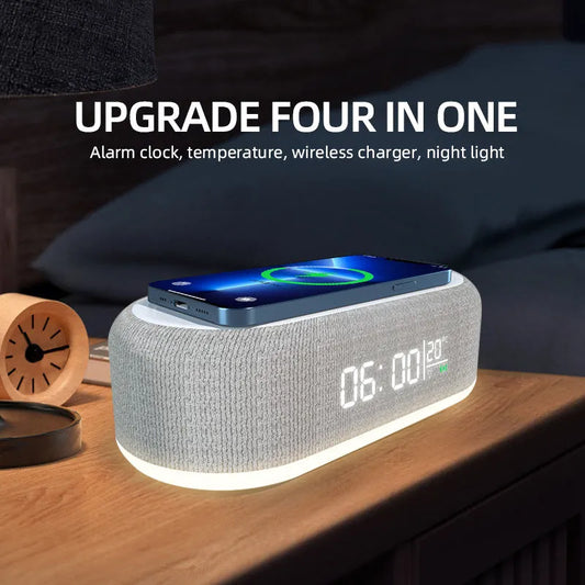 Wireless Charging Dock with Clock & Thermometer